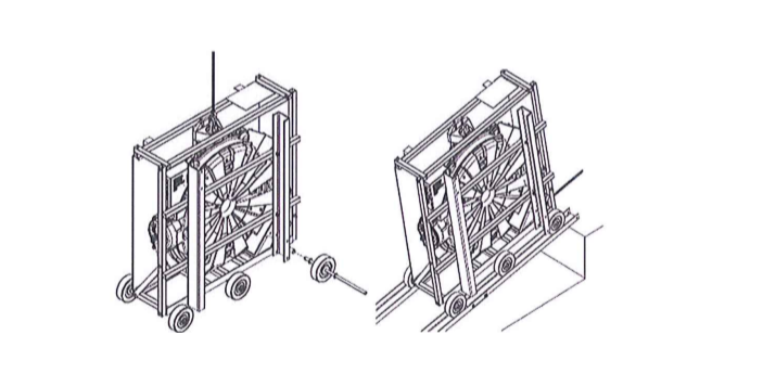 Guide rail installation method in lift works