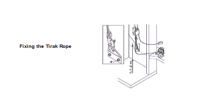 Method of Fixing the Tirak rope for lift installation