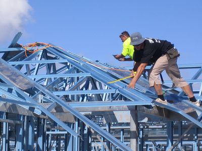 Roof Steel Truss Installation