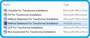 Method Statement For Transformer Installation