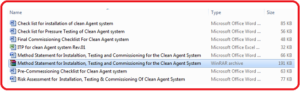 Testing and Commissioning for the Clean Agent System